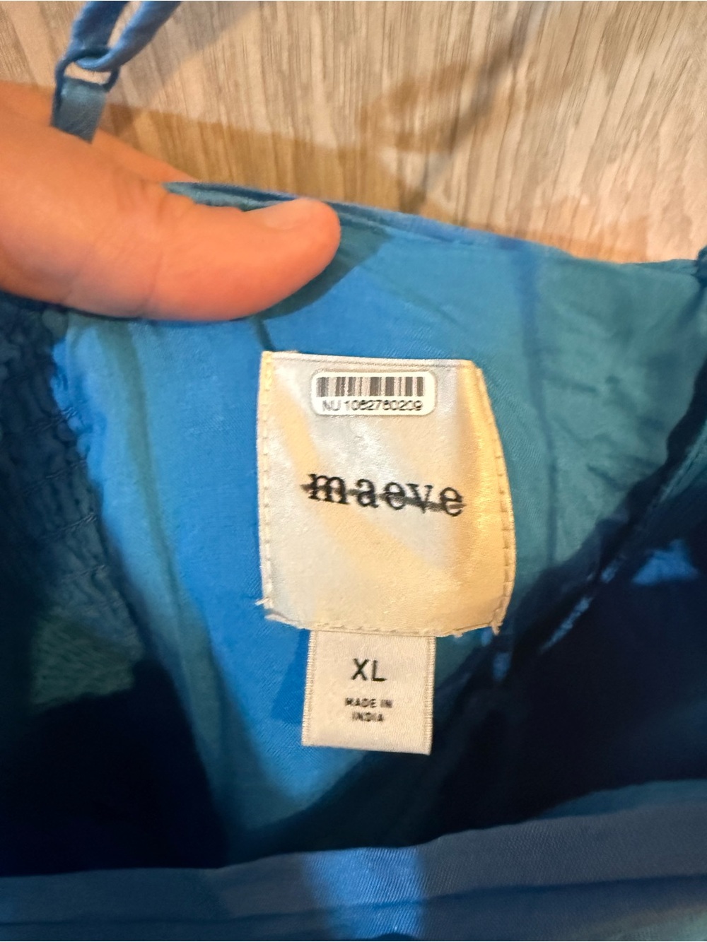 Anthropologie Maeve Sweetheart Babydoll Ruffle-Hem Blue Cocktail party Dress XL - Picture 6 of 6